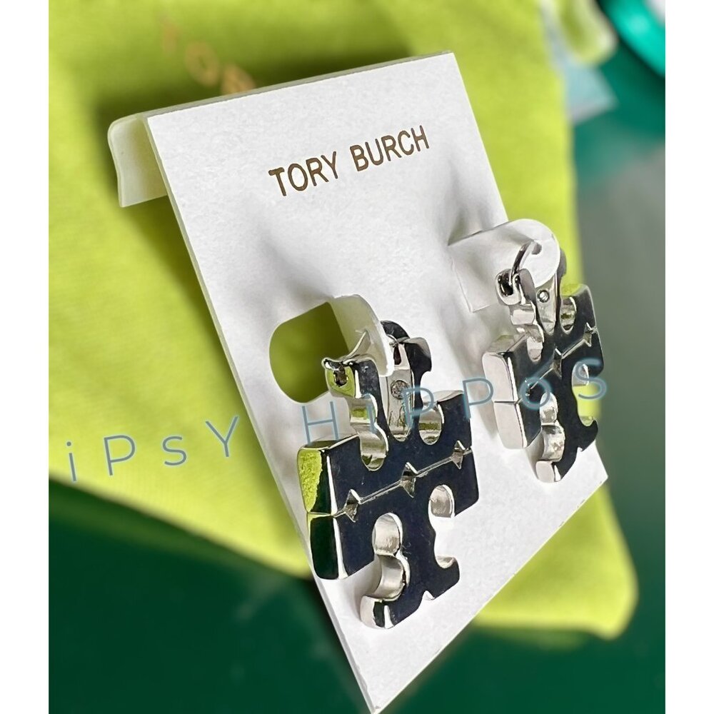 NEW!!  TORY BURCH Icon Hidden Hoop Earrings - Picture 4 of 6